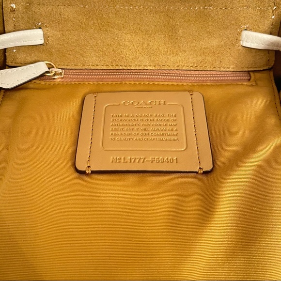 COACH white leather backpack authentic brand new main image 4